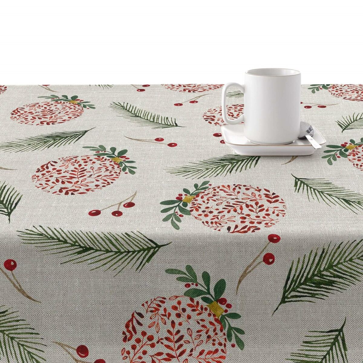 Stain-proof resined tablecloth Belum Merry Christmas Multicolour 250 x 150 cm Belum