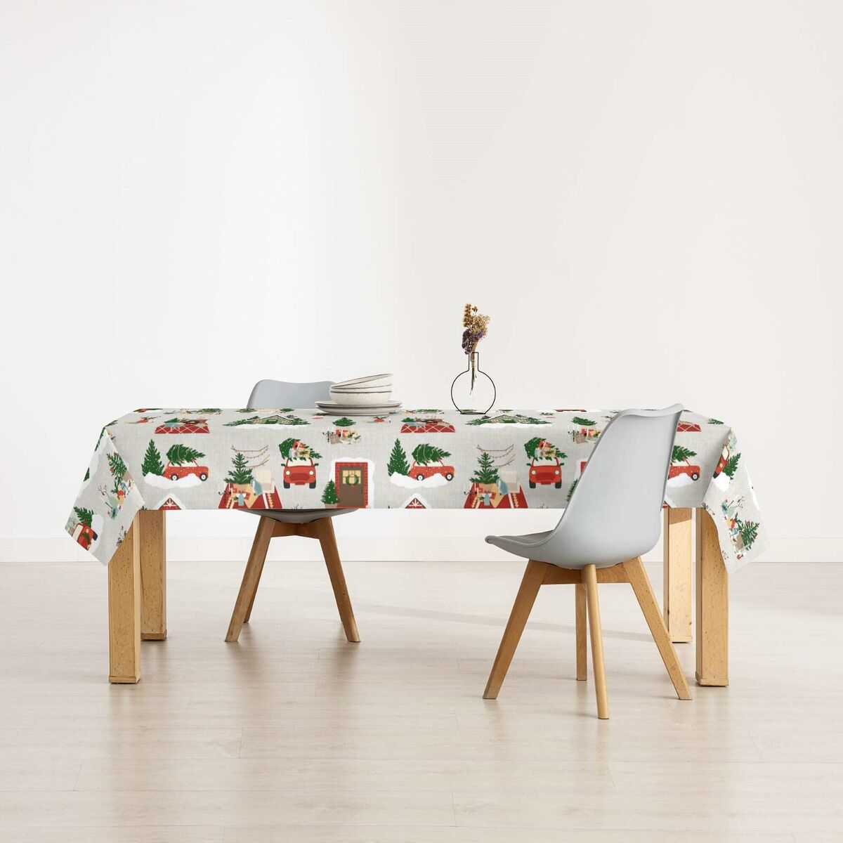 Stain-proof resined tablecloth Belum Merry Christmas Multicolour 250 x 140 cm Belum