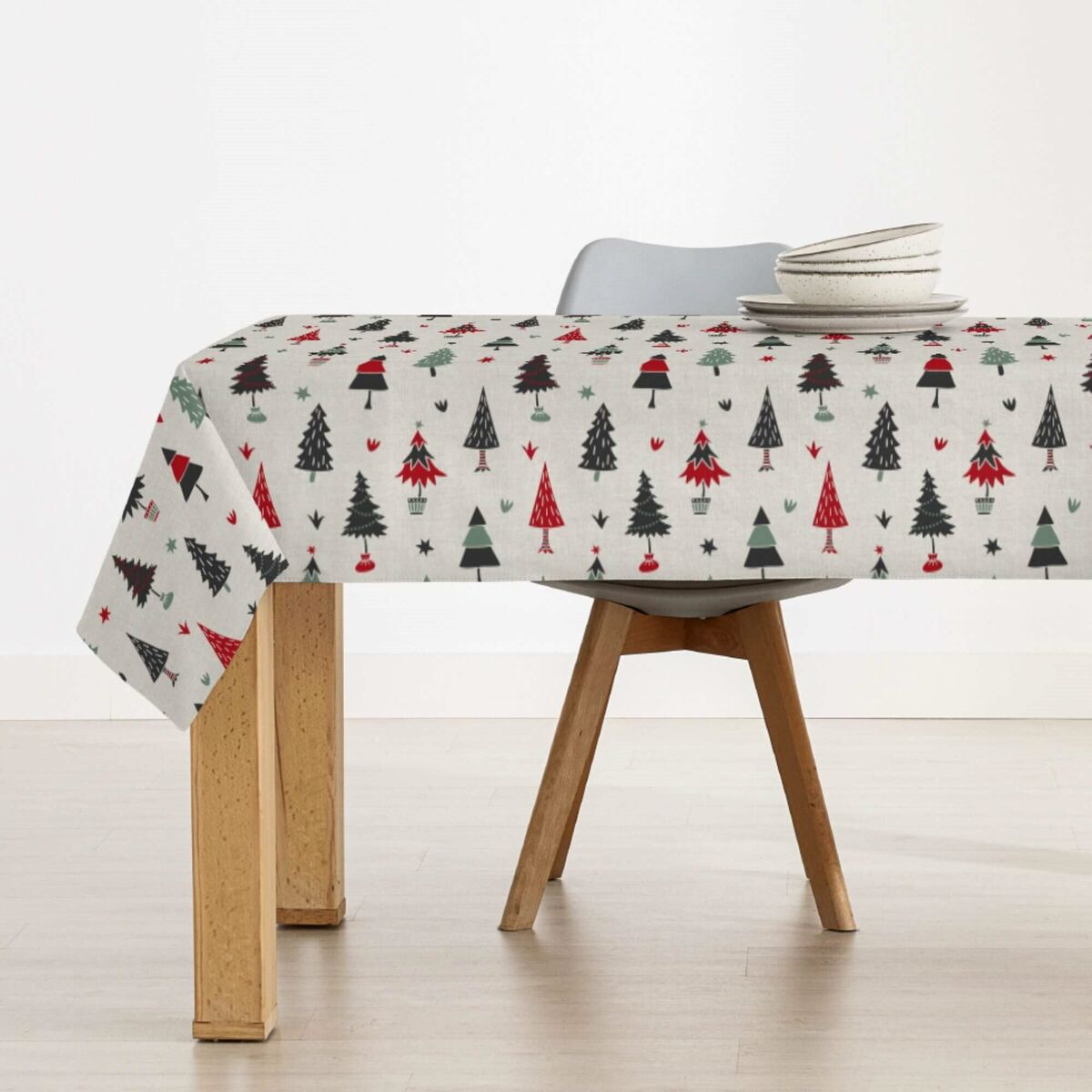 Stain-proof resined tablecloth Belum Merry Christmas Multicolour 250 x 150 cm Belum