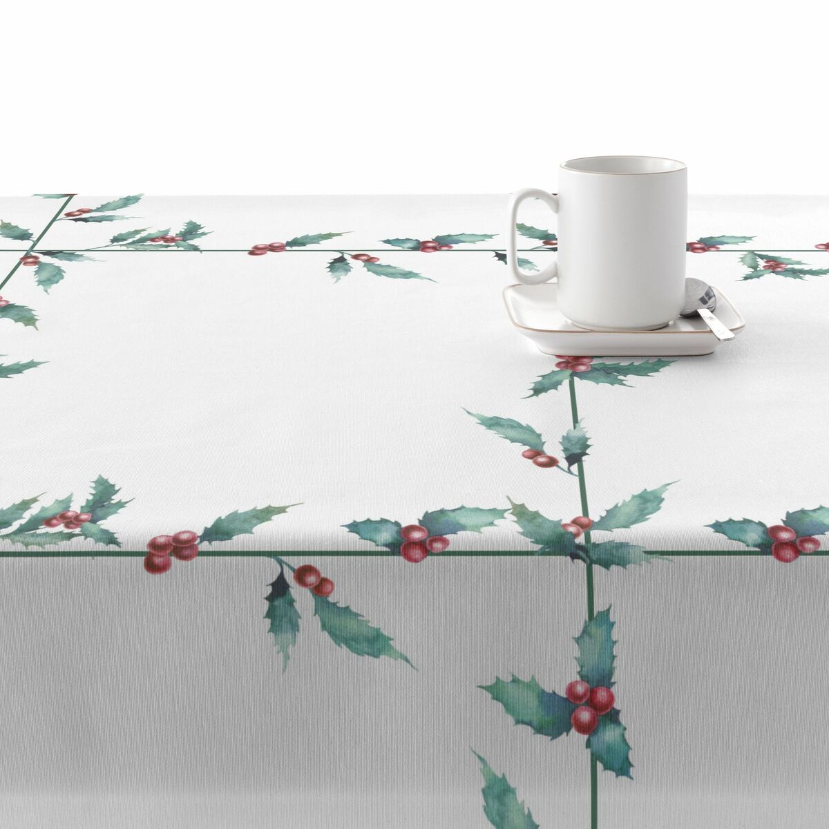 Stain-proof resined tablecloth Belum White Christmas Multicolour 250 x 150 cm Belum