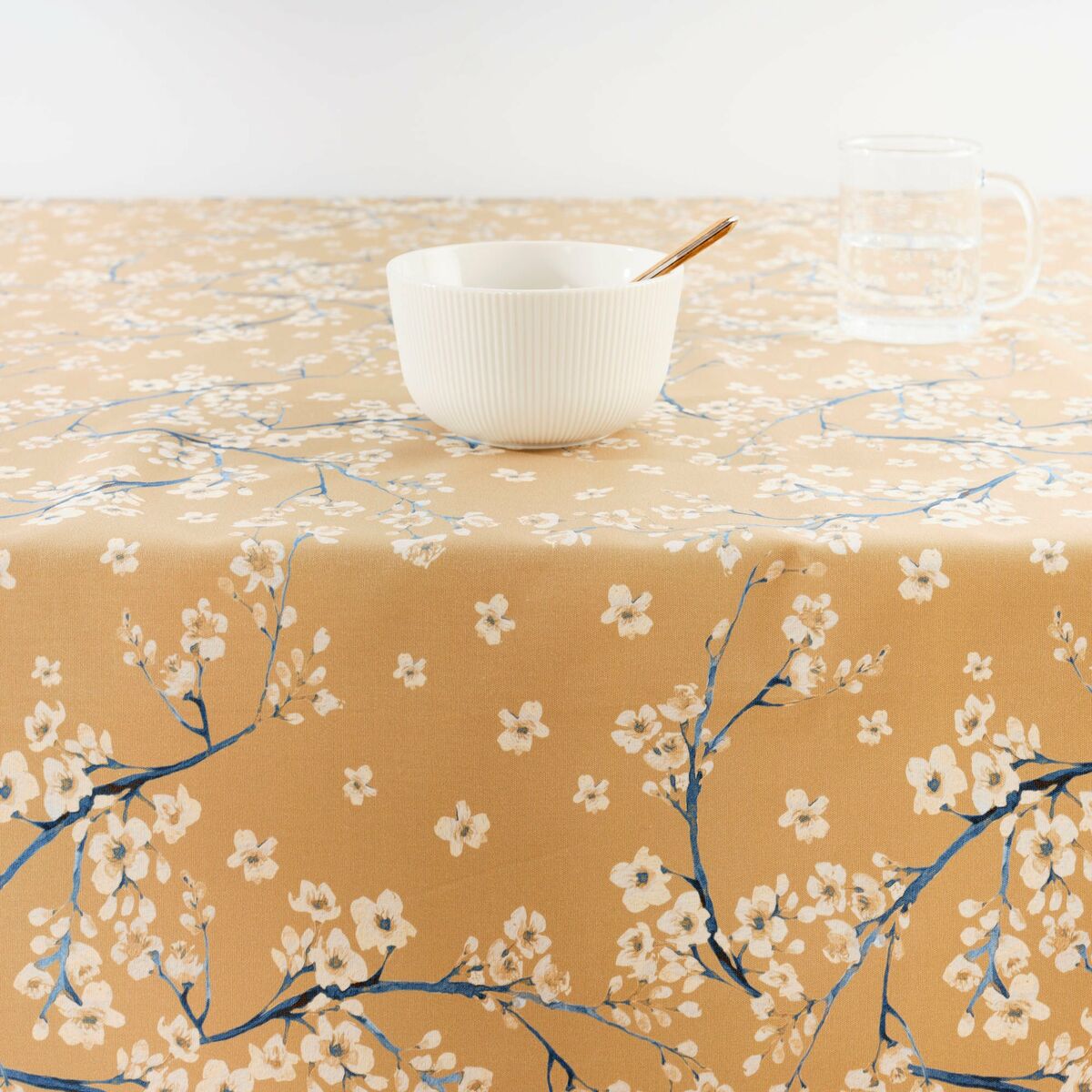 Tablecloth Belum 0120-330 Mustard 250 x 155 cm Flowers Belum