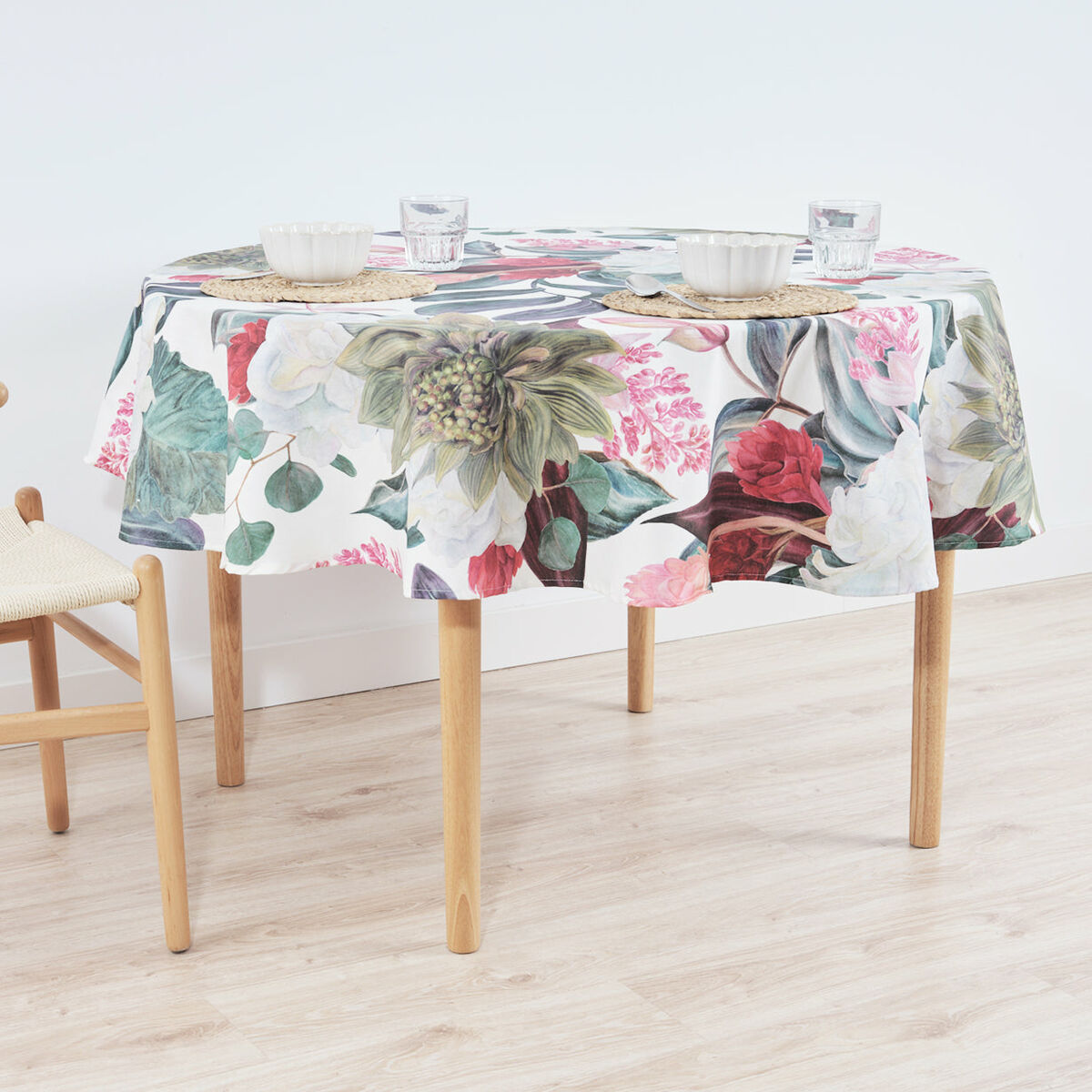 Stain-proof tablecloth Belum 0318-105 Multicolour Ø 180 cm Flowers Belum