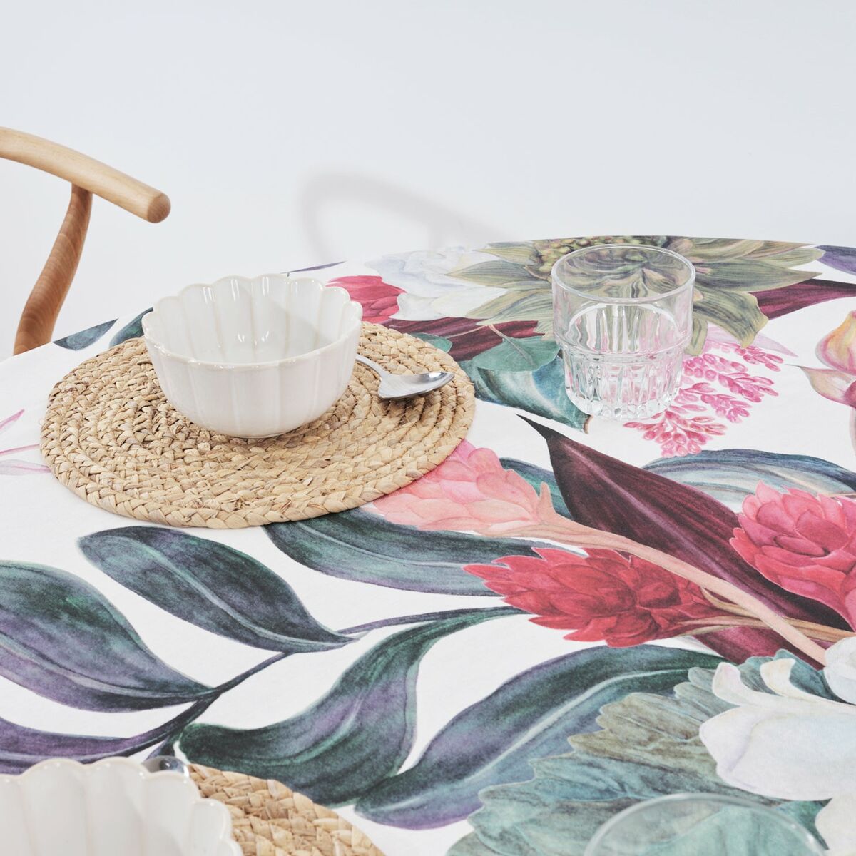 Stain-proof tablecloth Belum 0318-105 Multicolour Ø 180 cm Flowers Belum