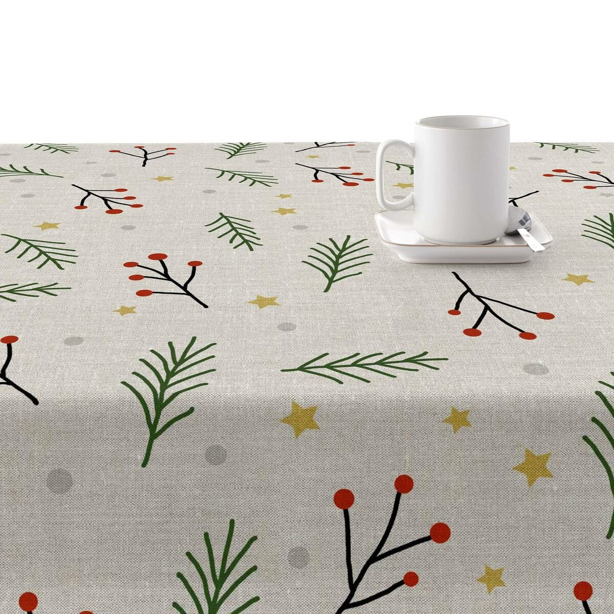 Stain-proof resined tablecloth Belum Merry Christmas Multicolour 250 x 150 cm Belum