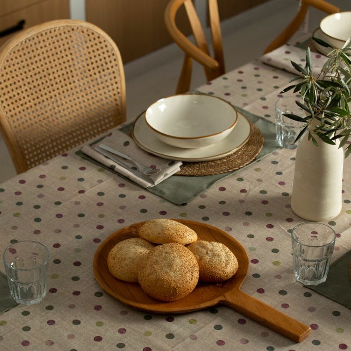 Stain-proof tablecloth Belum 0119-19 Beige Multicolour 180 x 200 cm Spots XL Belum