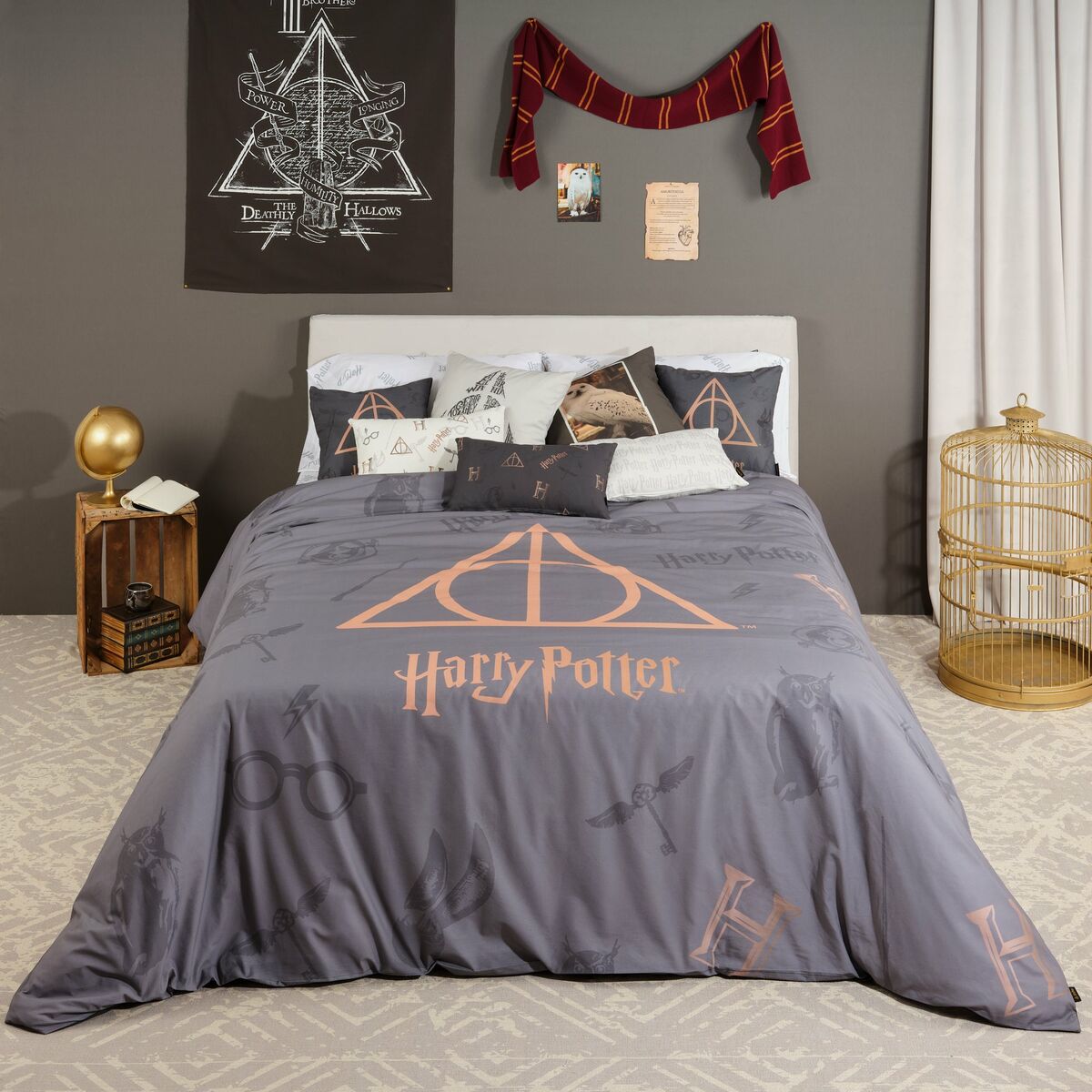 Nordic cover Harry Potter Deathly Hallows Multicolour 175 Threads 240 x 220 cm King size Harry Potter