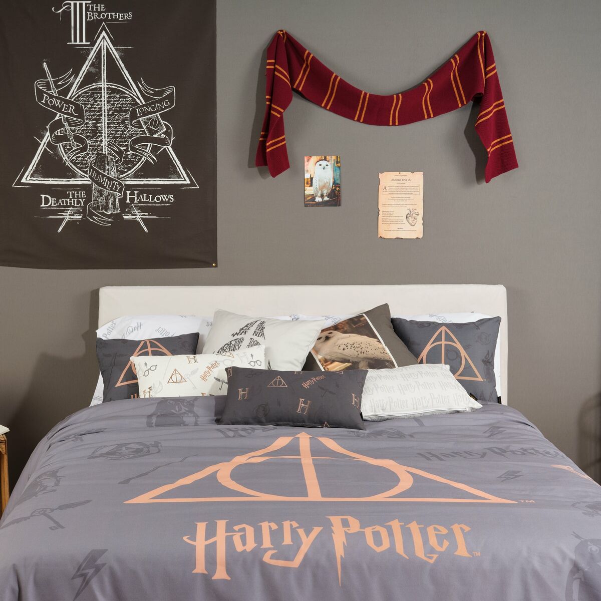 Nordic cover Harry Potter Deathly Hallows Multicolour 175 Threads 240 x 220 cm King size Harry Potter