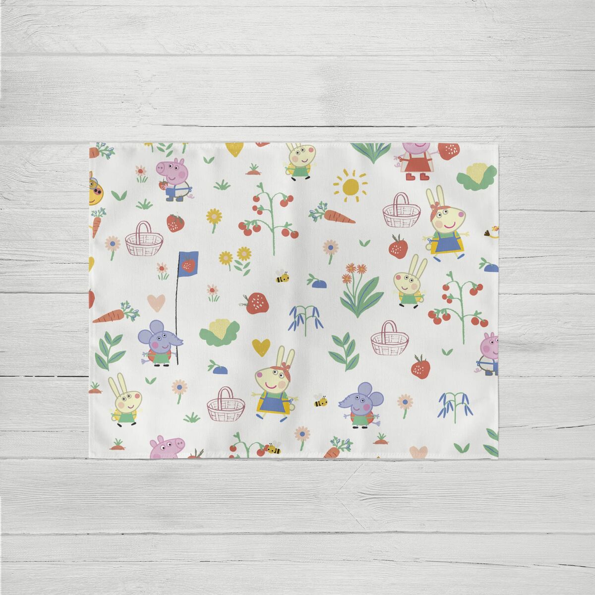 Place mat Kids&Cotton Vegetables 02 Multicolour 45 x 35 cm 2 Units Kids and Cotton