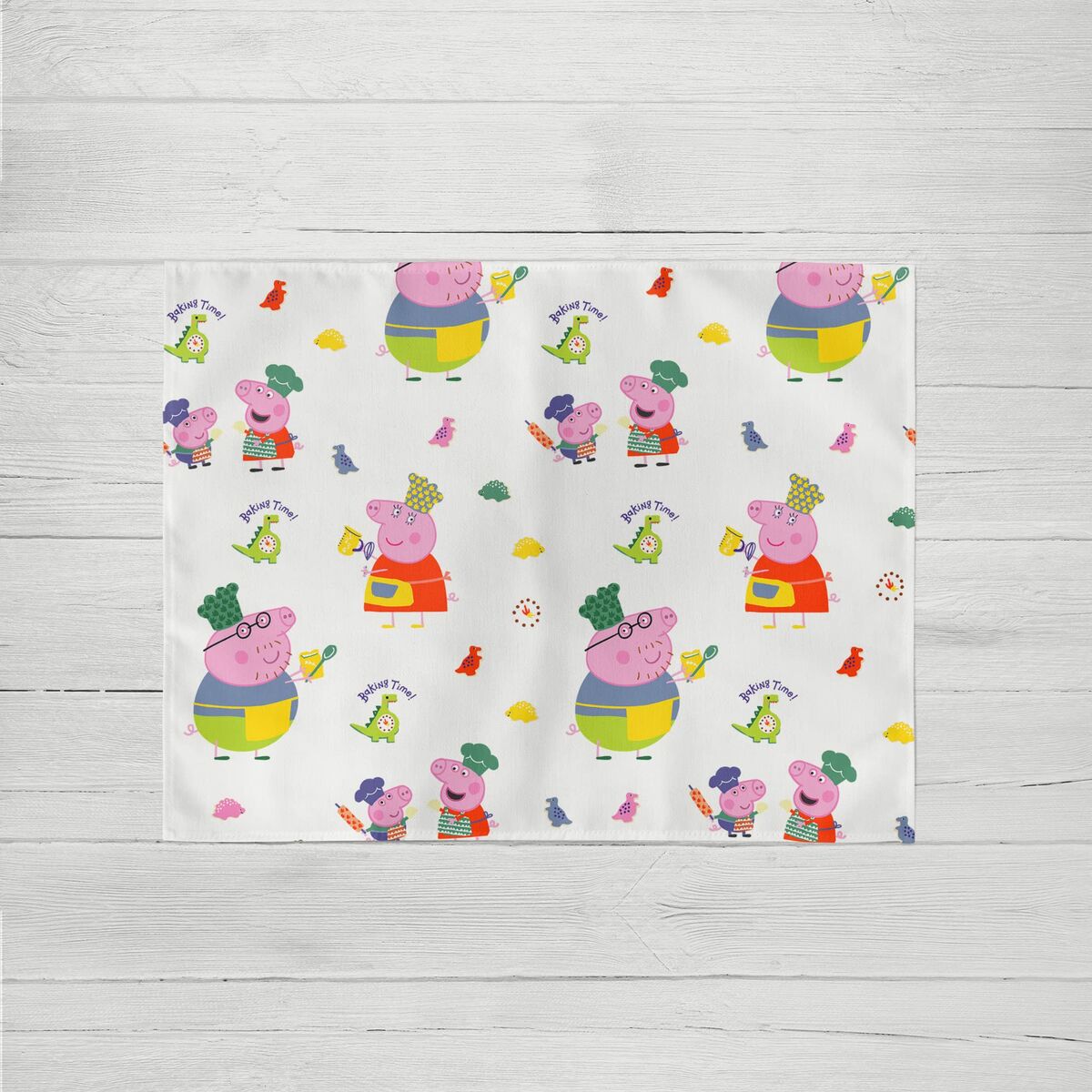 Place mat Kids&Cotton Time Backing Multicolour 45 x 35 cm 2 Units Kids and Cotton