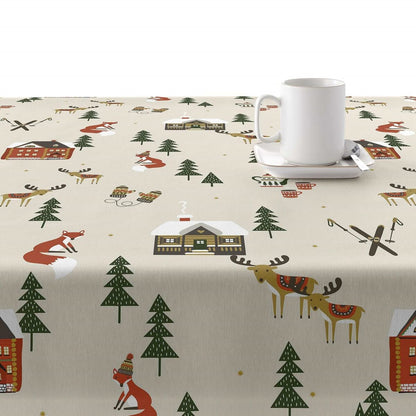 Stain-proof resined tablecloth Belum Merry Christmas Multicolour 250 x 150 cm