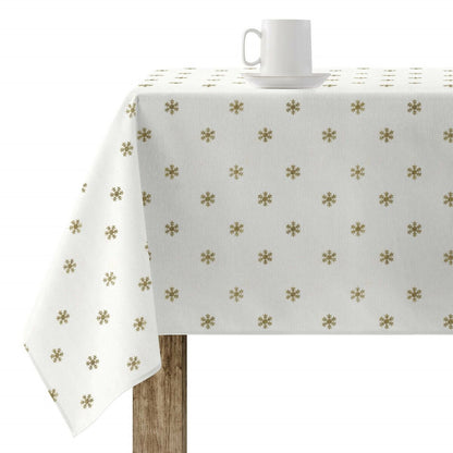 Stain-proof resined tablecloth Belum Snowflakes Gold Multicolour 250 x 150 cm Belum