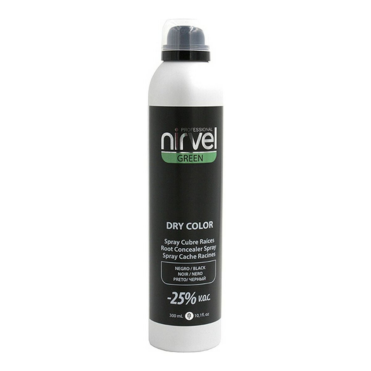 Cover Up Spray for Grey Hair Green Dry Color Nirvel Green Dry Black (300 ml) Nirvel