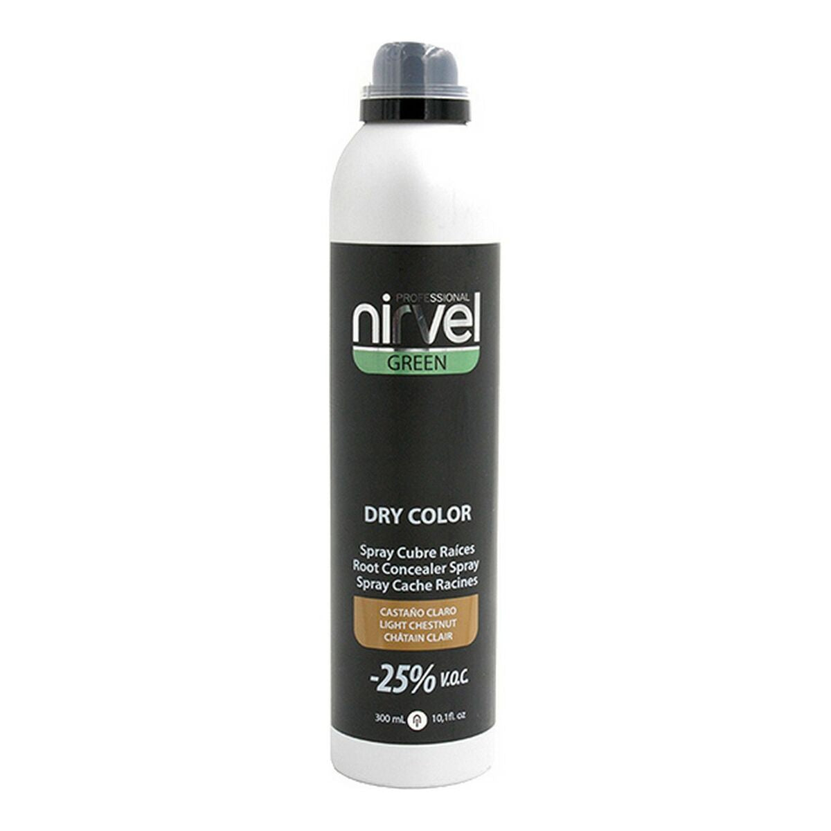 Cover Up Spray for Grey Hair Green Dry Color Nirvel Green Dry Light Brown (300 ml) Nirvel