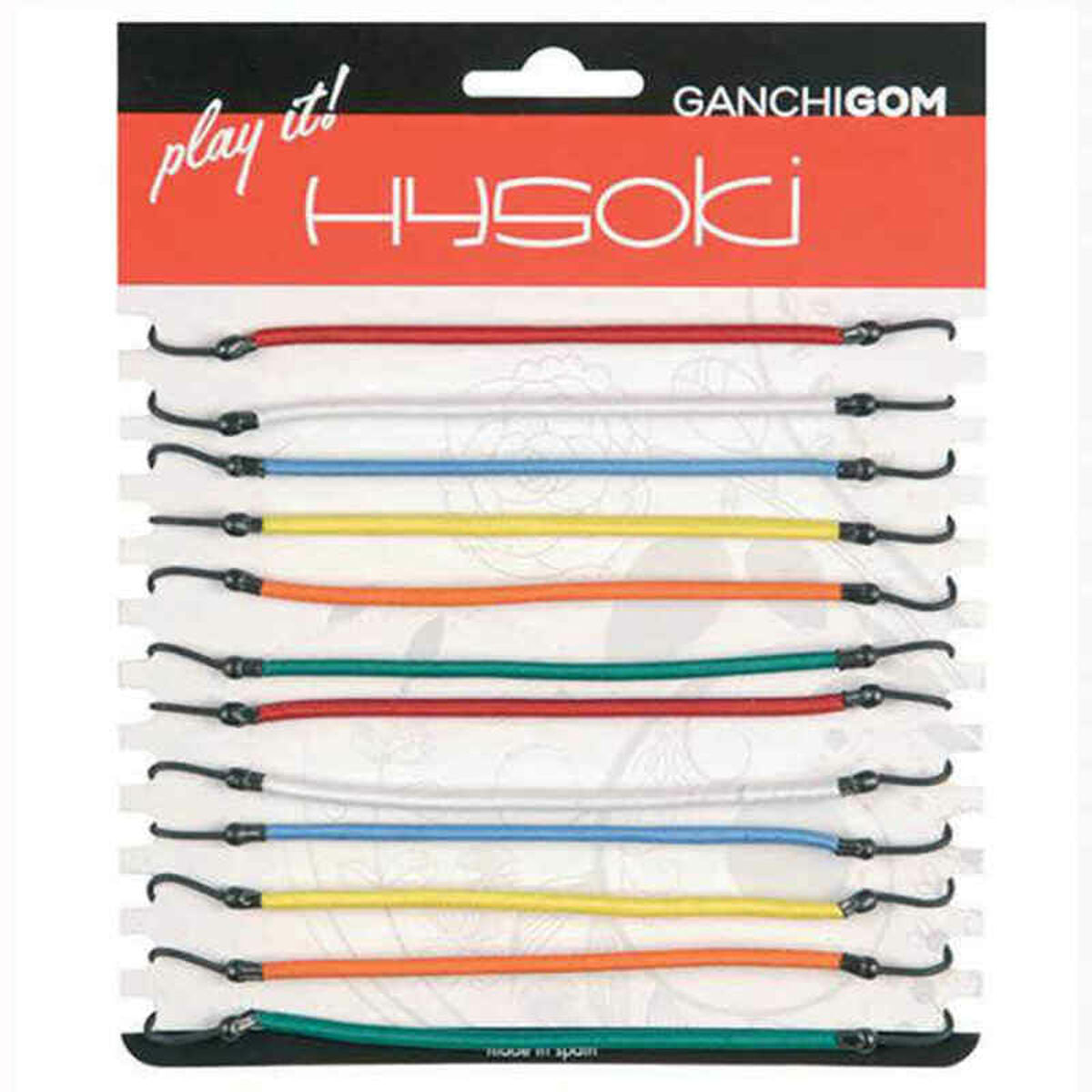 Rubber Hair Bands Hysoki Multicolour Hook 12 Pieces Hysoki