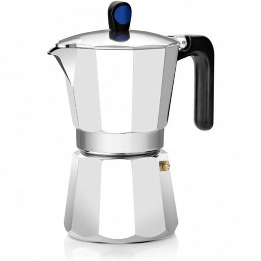 Italian Coffee Pot Monix Induction Express Silver Aluminium 9 Cups Monix