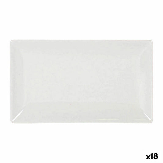 Serving Platter La Mediterránea Elite Rectangular 25 x 15 x 2 cm (18 Units) (25 x 15 cm)