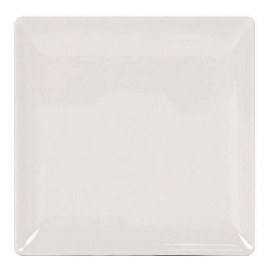 Flat Plate La Mediterránea Elite Stoneware Ivory 21 x 21 x 2 cm (21 cm)