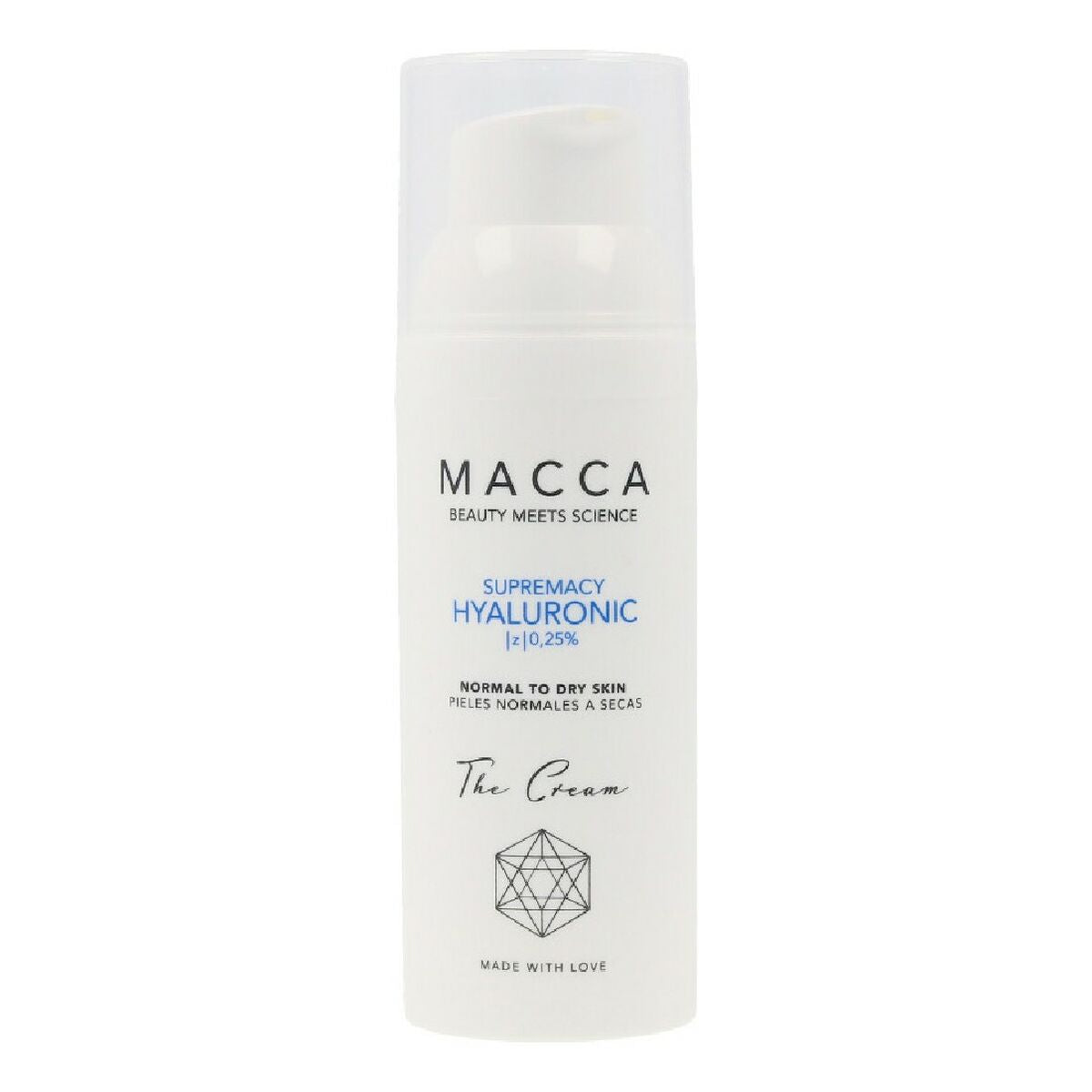 Intensive Moisturising Cream Supremacy Hyaluronic Macca 0,25% Hyaluronic Acid Dry Skin (50 ml)