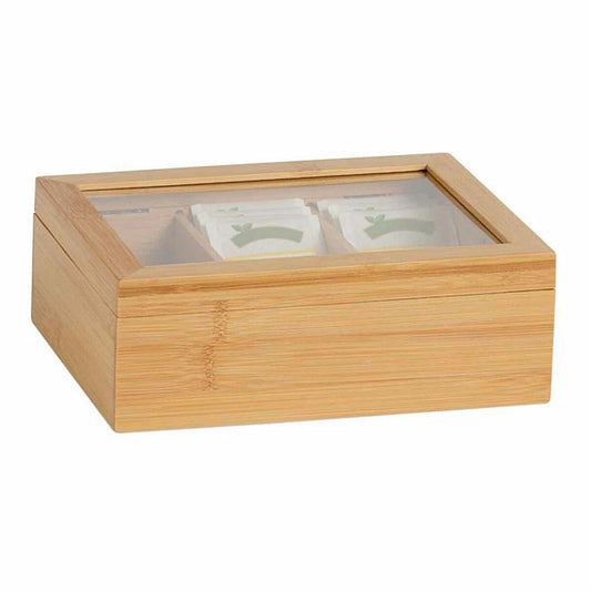 Box for Infusions Andrea House cc73015 Bamboo 21 x 16 x 7,5 cm Andrea House