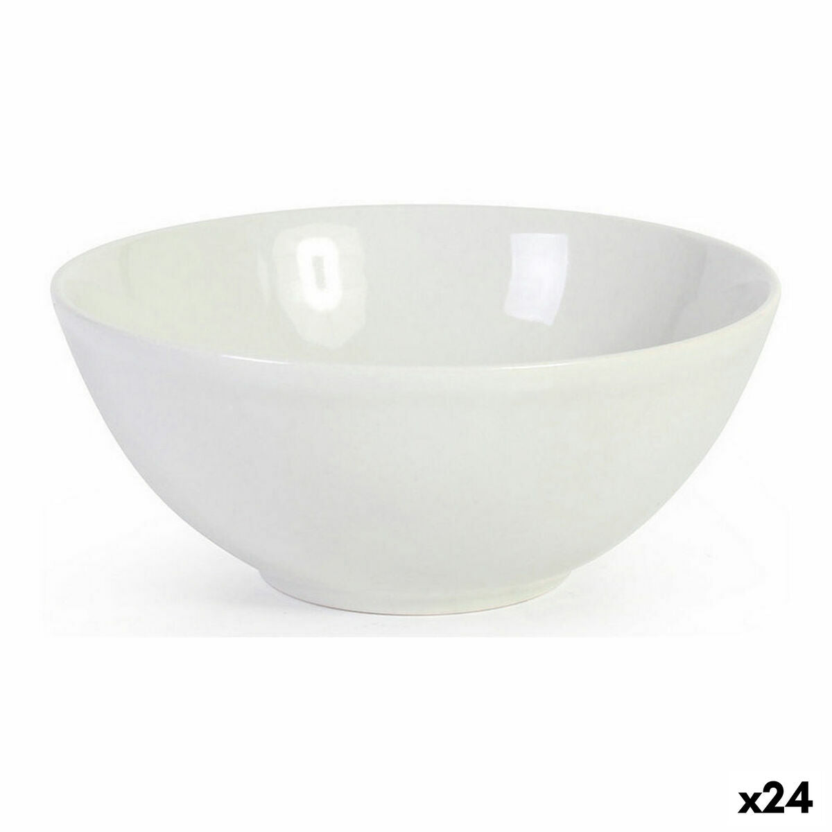 Bowl La Mediterránea Monaco White Ceramic 16 x 7 cm (24 Units) La Mediterránea