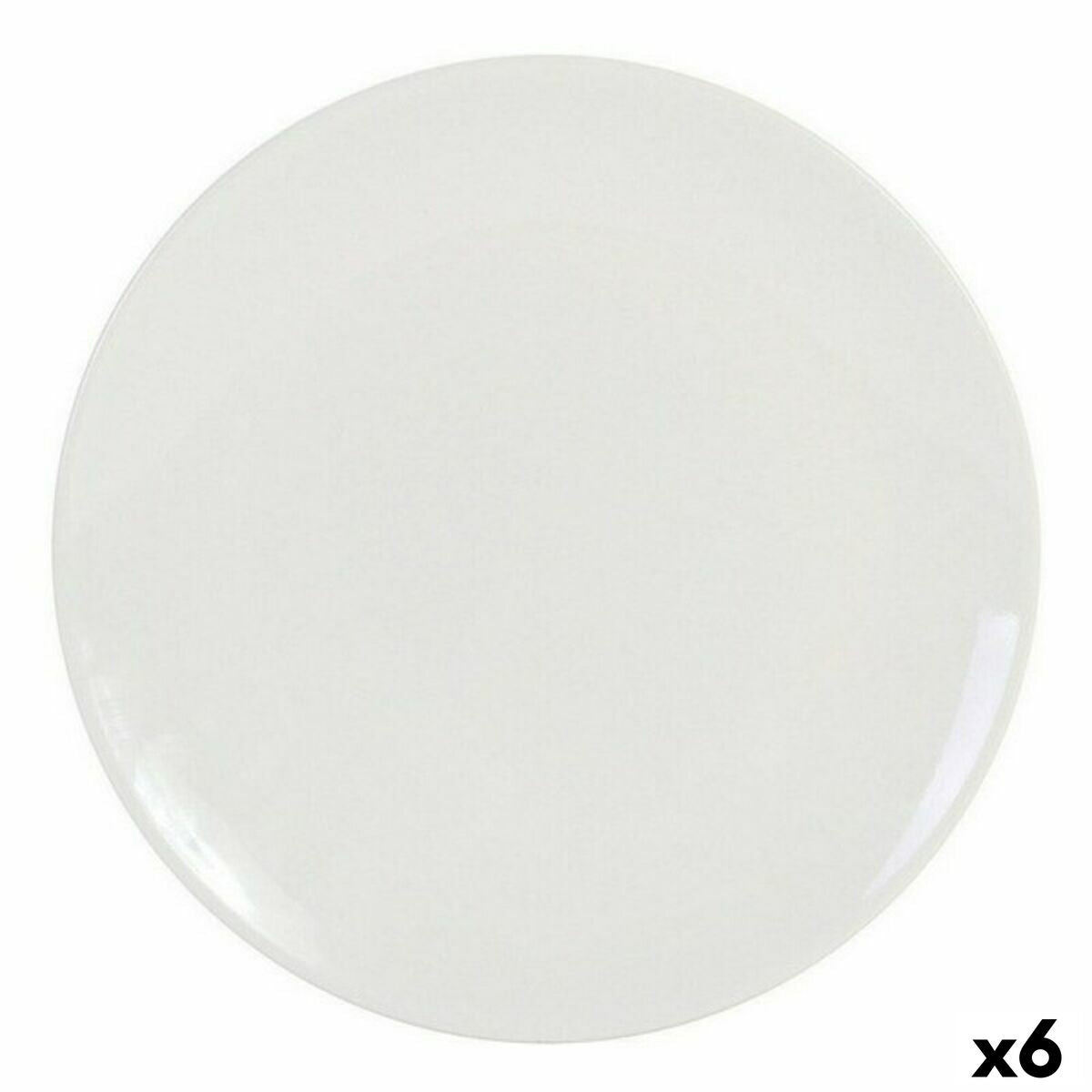 Flat Plate La Mediterránea GR39659 Stoneware Ivory (6 Units) (26 cm) La Mediterránea