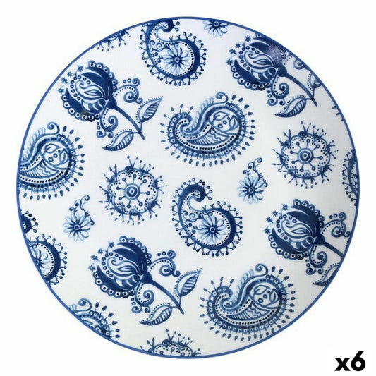 Flat Plate Santa Clara Porcelain Ø 27 cm (6 Units)