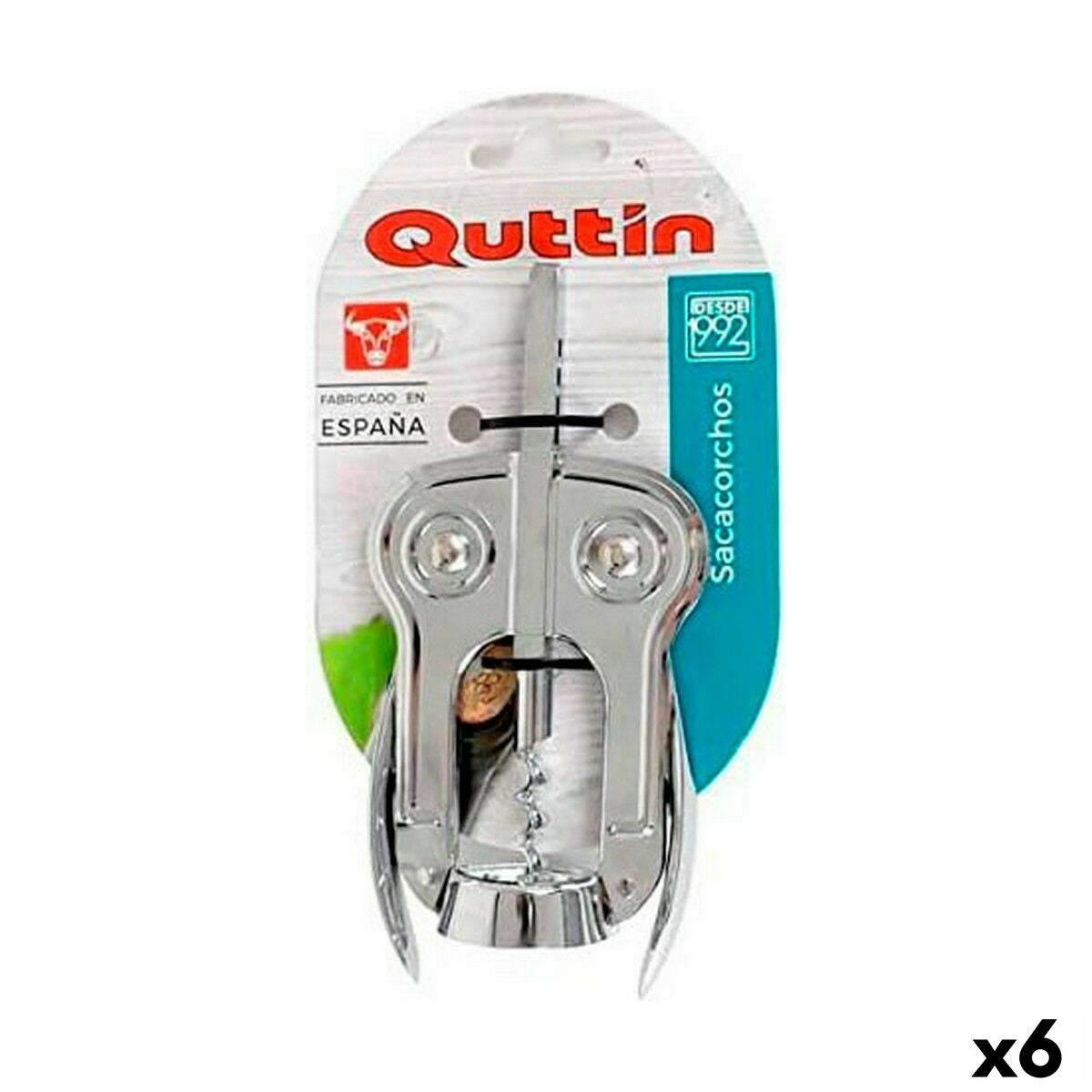 Corkscrew Quttin Quttin 15 x 7 cm (6 Units) Quttin