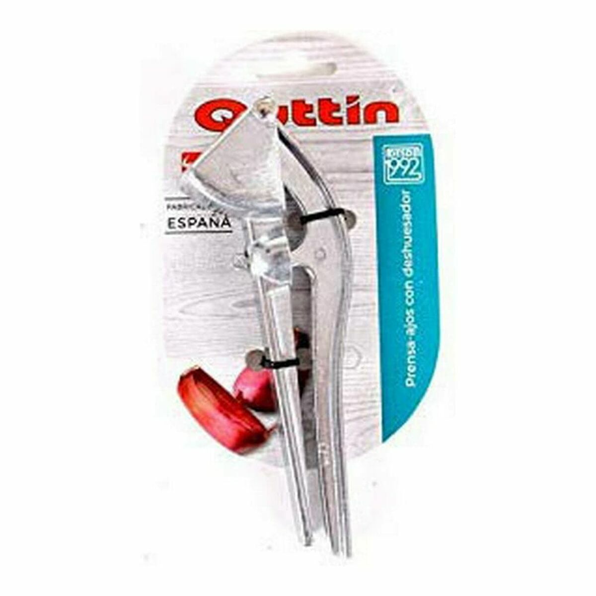 Garlic Press with Stone Remover Quttin 46527 16 cm