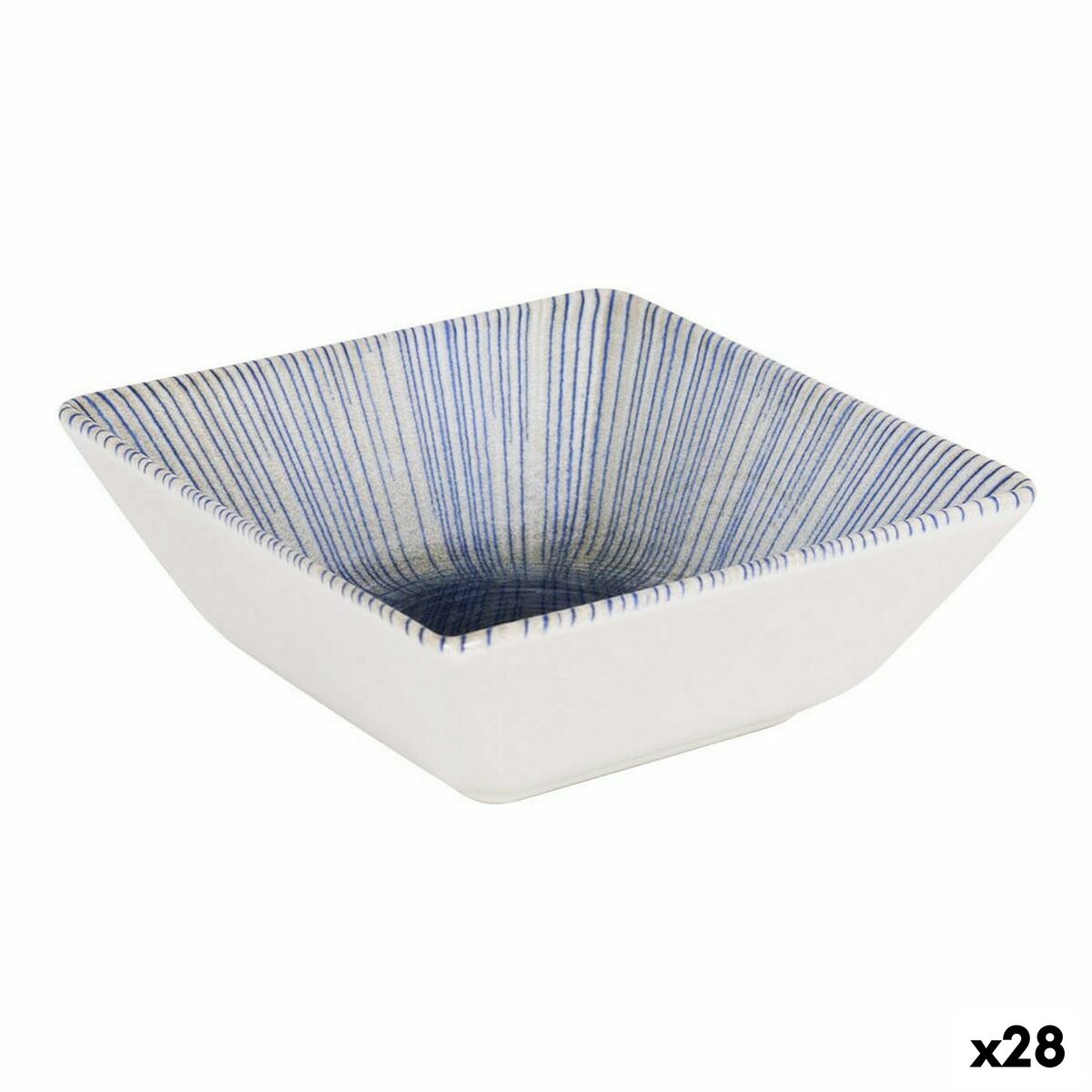 Snack Bowl La Mediterránea Irys Porcelain 13 x 13 x 5 cm (28 Units) La Mediterránea