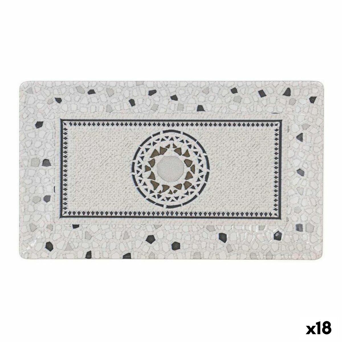 Serving Platter La Mediterránea Barroc Rectangular 25 x 15 x 2 cm (18 Units) La Mediterránea