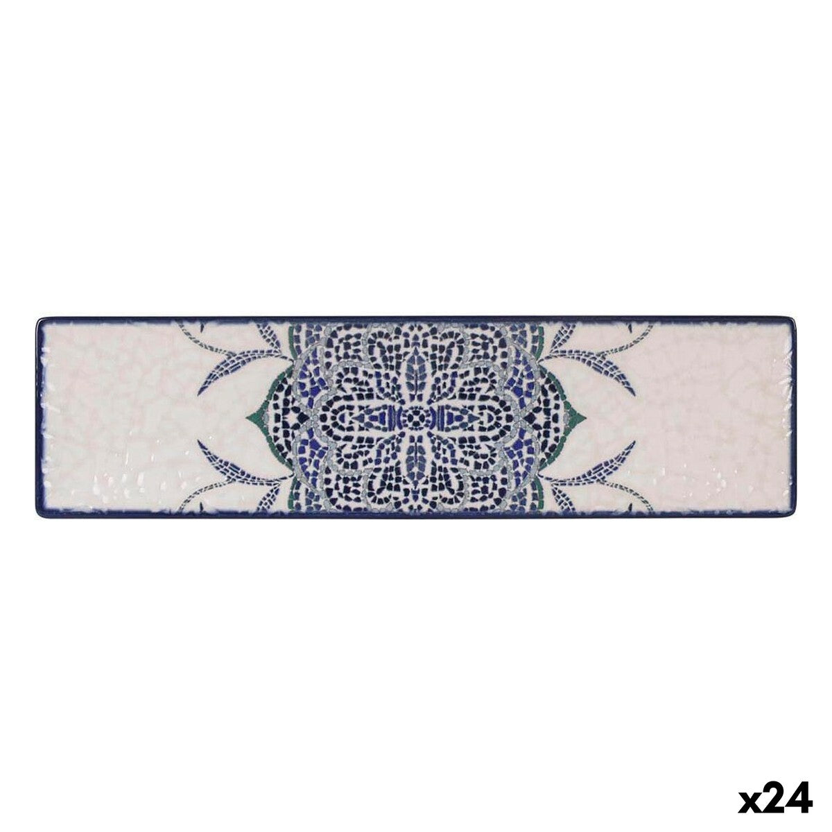 Serving Platter La Mediterránea Rosetta Rectangular 30 x 8 x 2 cm (24 Units) La Mediterránea