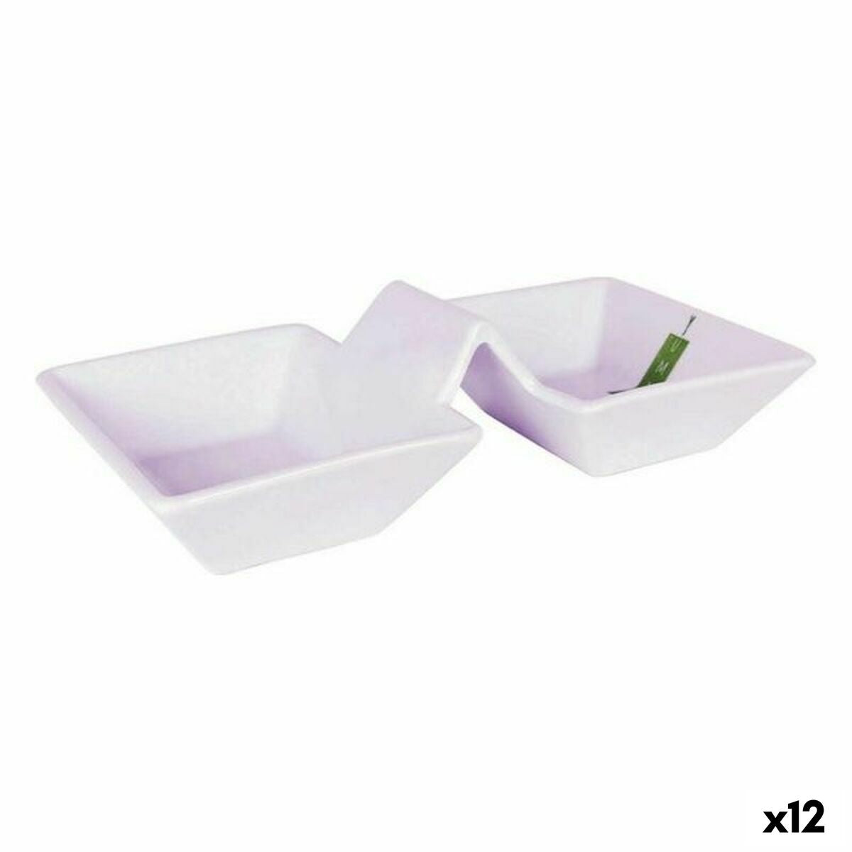 Bowl La Mediterránea Yummy White 24,3 x 12,5 x 6 cm (12 Units) (24,3 x 12,5 x 6 cm) La Mediterránea