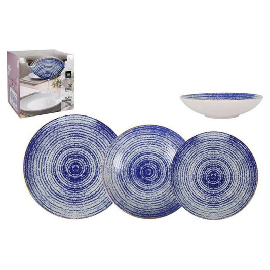 Dinnerware Set La Mediterránea Espiral Porcelain 12 Pieces La Mediterránea