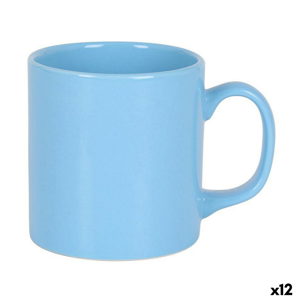 Cup Blue 300 ml Ceramic (12 Units) BigBuy Home