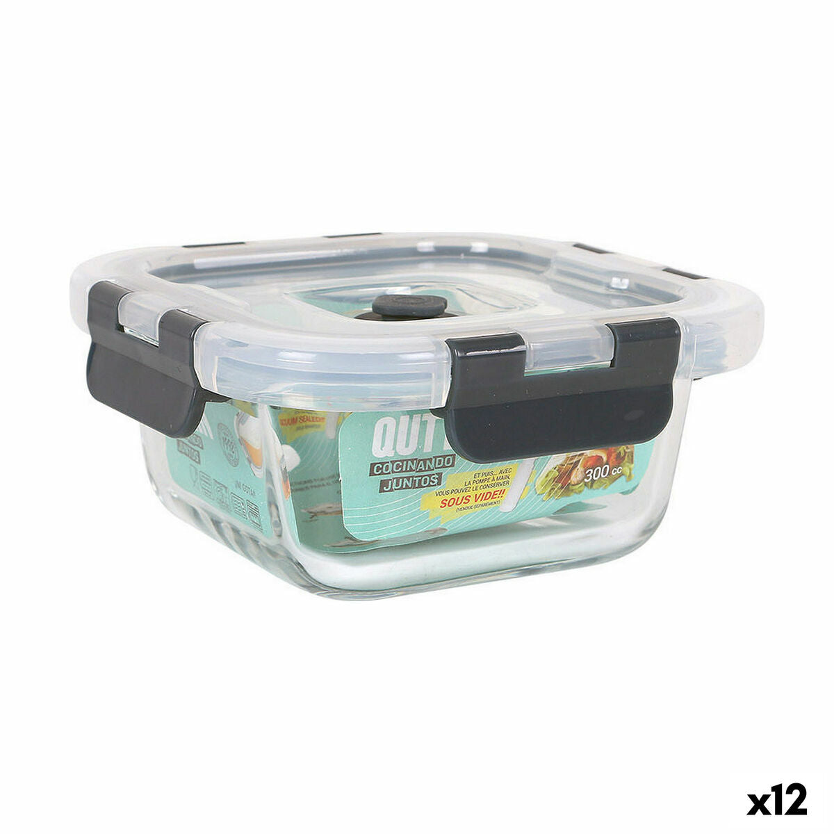 Lunch box Quttin 300 ml 12,5 x 12 x 5,8 cm (12 Units) Quttin