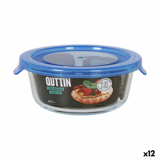 Lunch box Quttin Blue 400 ml (12 Units) Quttin