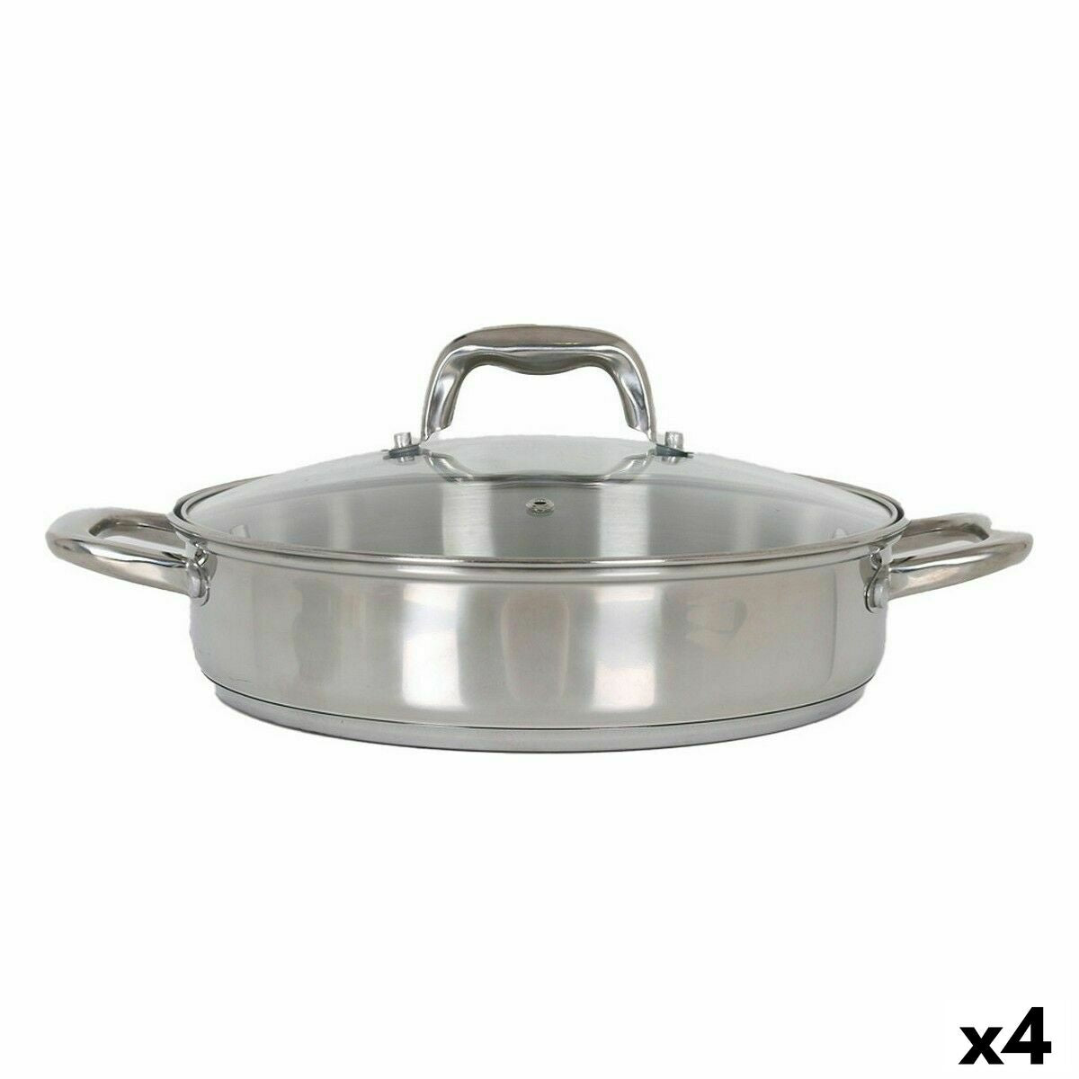 Casserole with glass lid Quttin 2,2 L (4 Units) Quttin