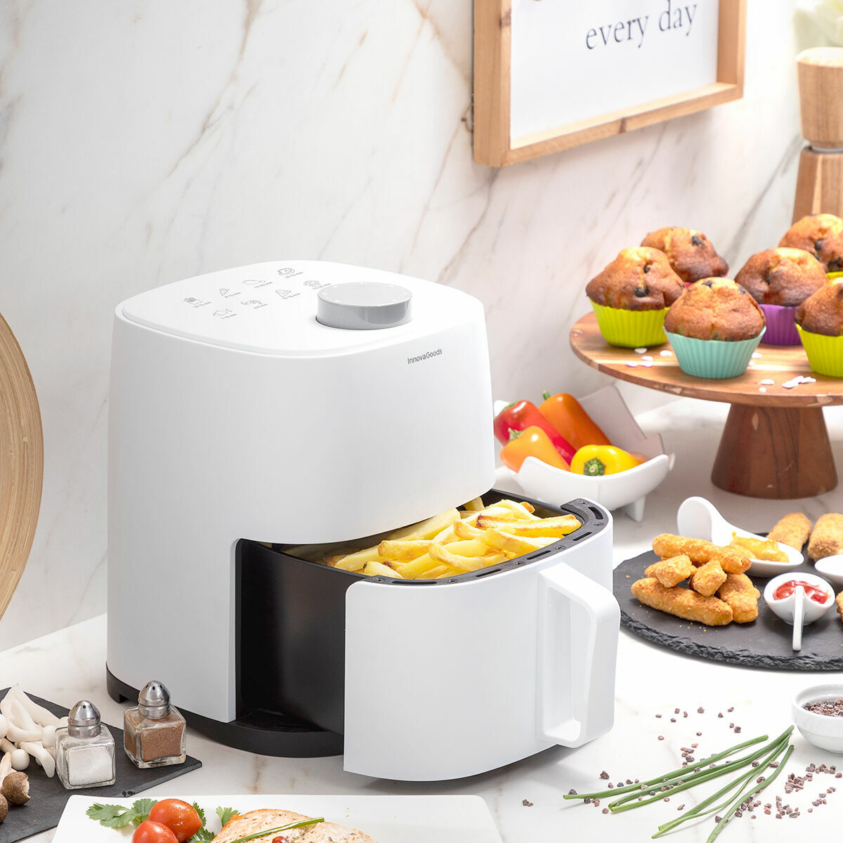 Air Fryer InnovaGoods White 1200 W 2 L (Refurbished A) InnovaGoods