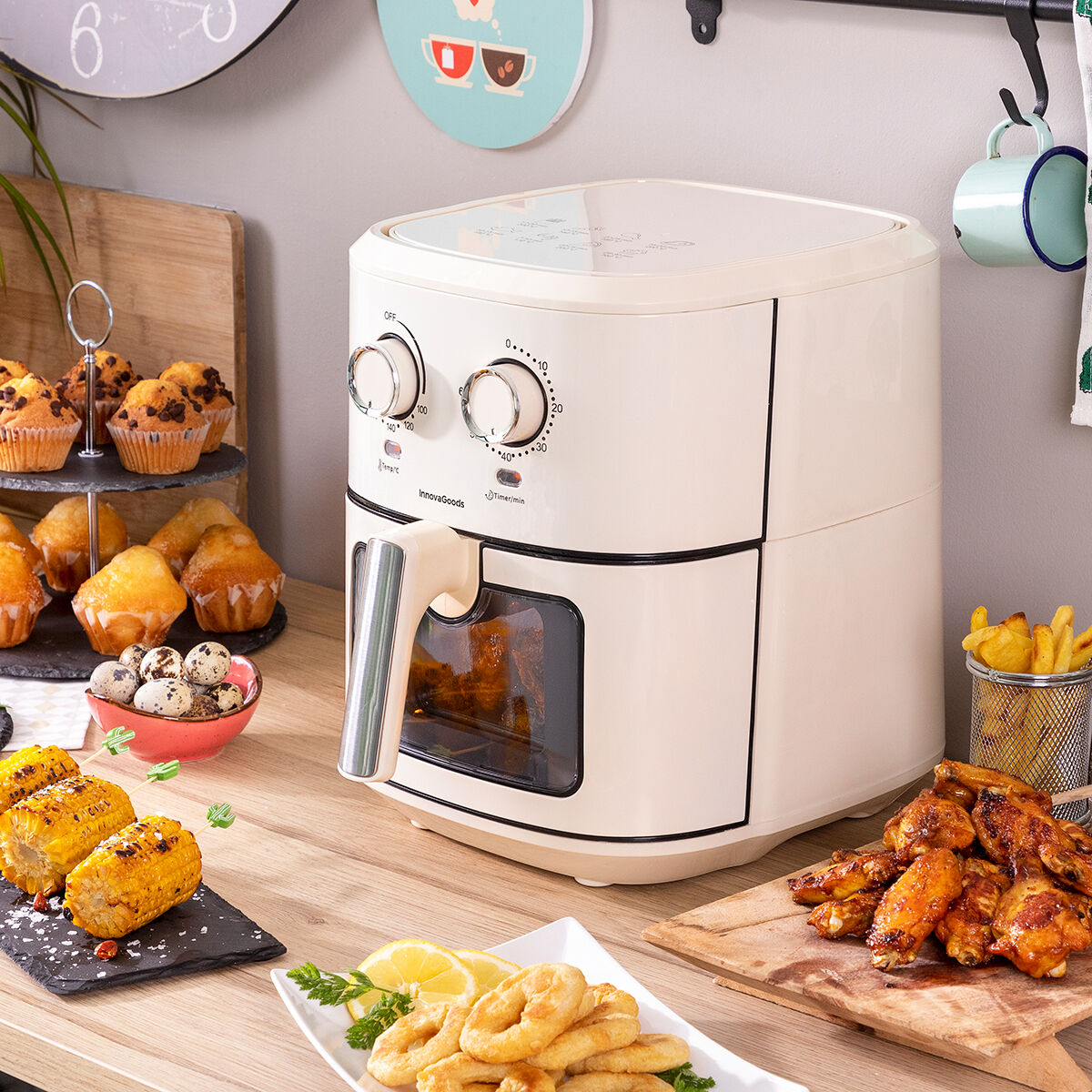 Air Fryer InnovaGoods Vynner Pro 6500 Cream 1700 W 6,5 L Stainless steel InnovaGoods