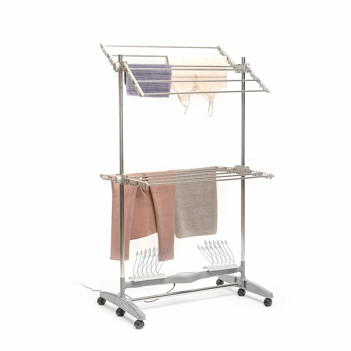 Foldable Electric Drying Rack with Natural Airflow Dryllon InnovaGoods 24 W 12 Bars Grey (Refurbished A)