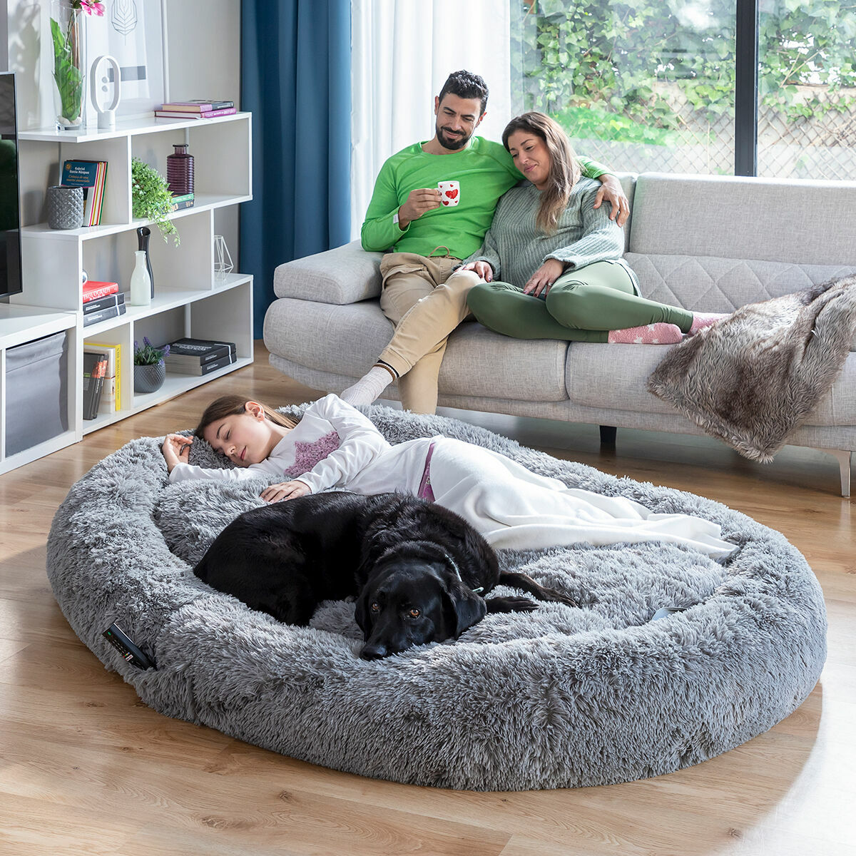 Human Dog Bed XXL InnovaGoods Grey InnovaGoods