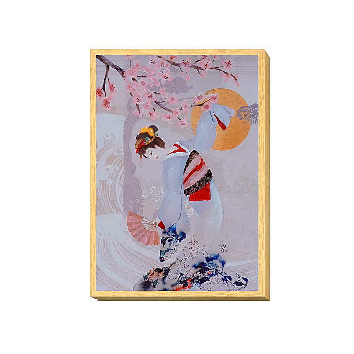 Painting Romimex Multicolour Canvas Geisha 50 x 70 x 4 cm Romimex