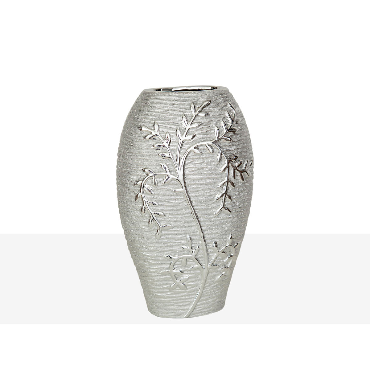 Vase Romimex Silver Porcelain 20 x 32 x 11 cm Romimex