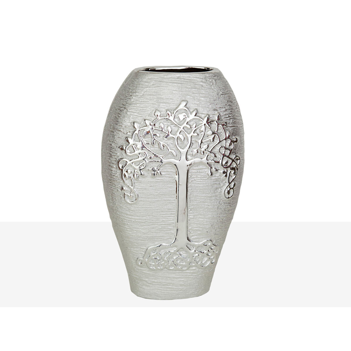 Vase Romimex Silver Porcelain 20 x 32 x 11 cm Romimex