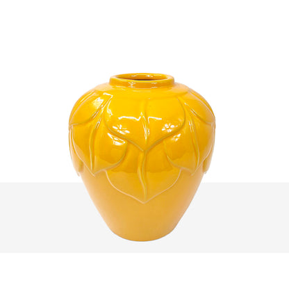 Vase Romimex Mustard Ceramic 18 x 20 x 18 cm Romimex