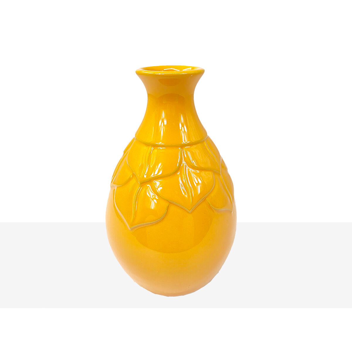 Vase Romimex Mustard Ceramic 16 x 25 x 16 cm Romimex