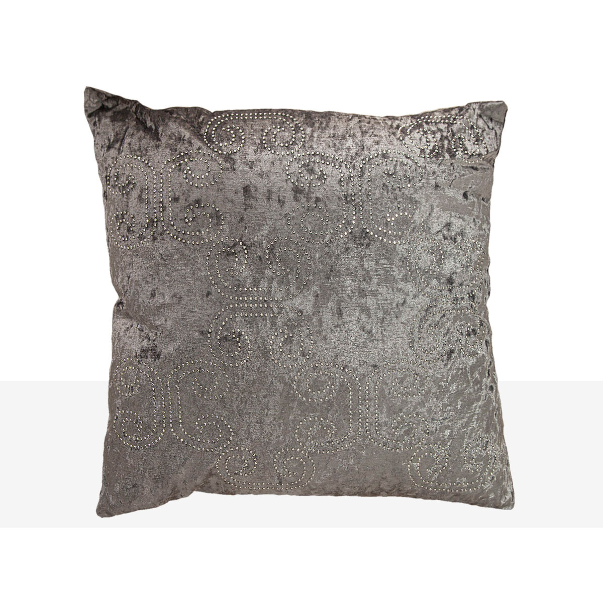 Cushion Romimex Silver 45 x 45 x 10 cm Romimex