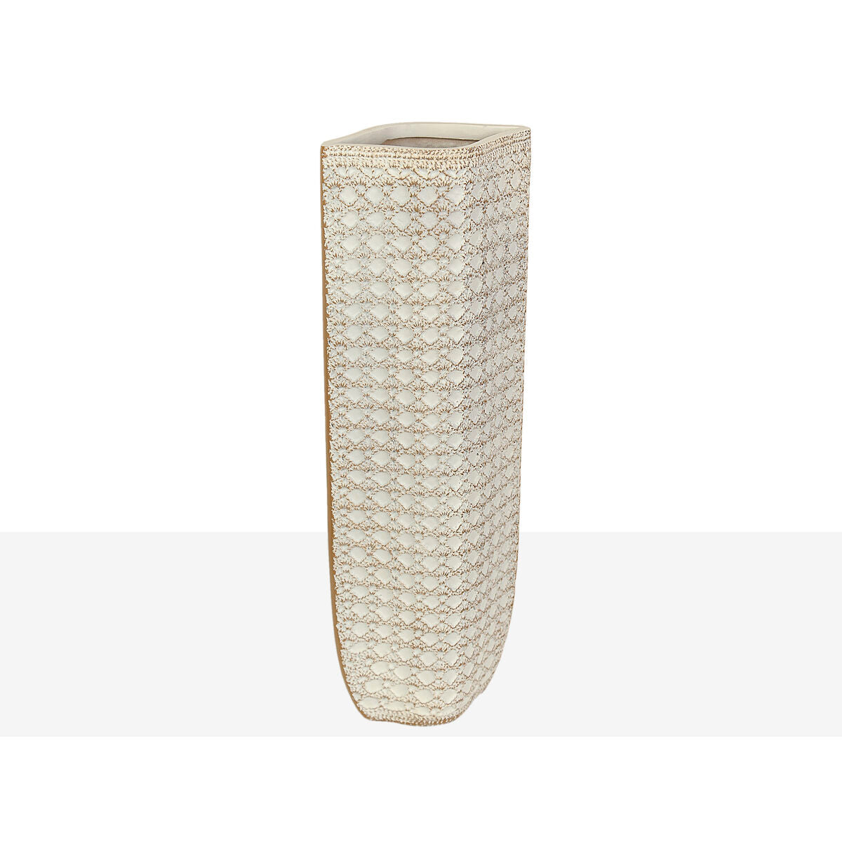 Vase Romimex Cream Resin 20 x 59 x 13 cm Romimex