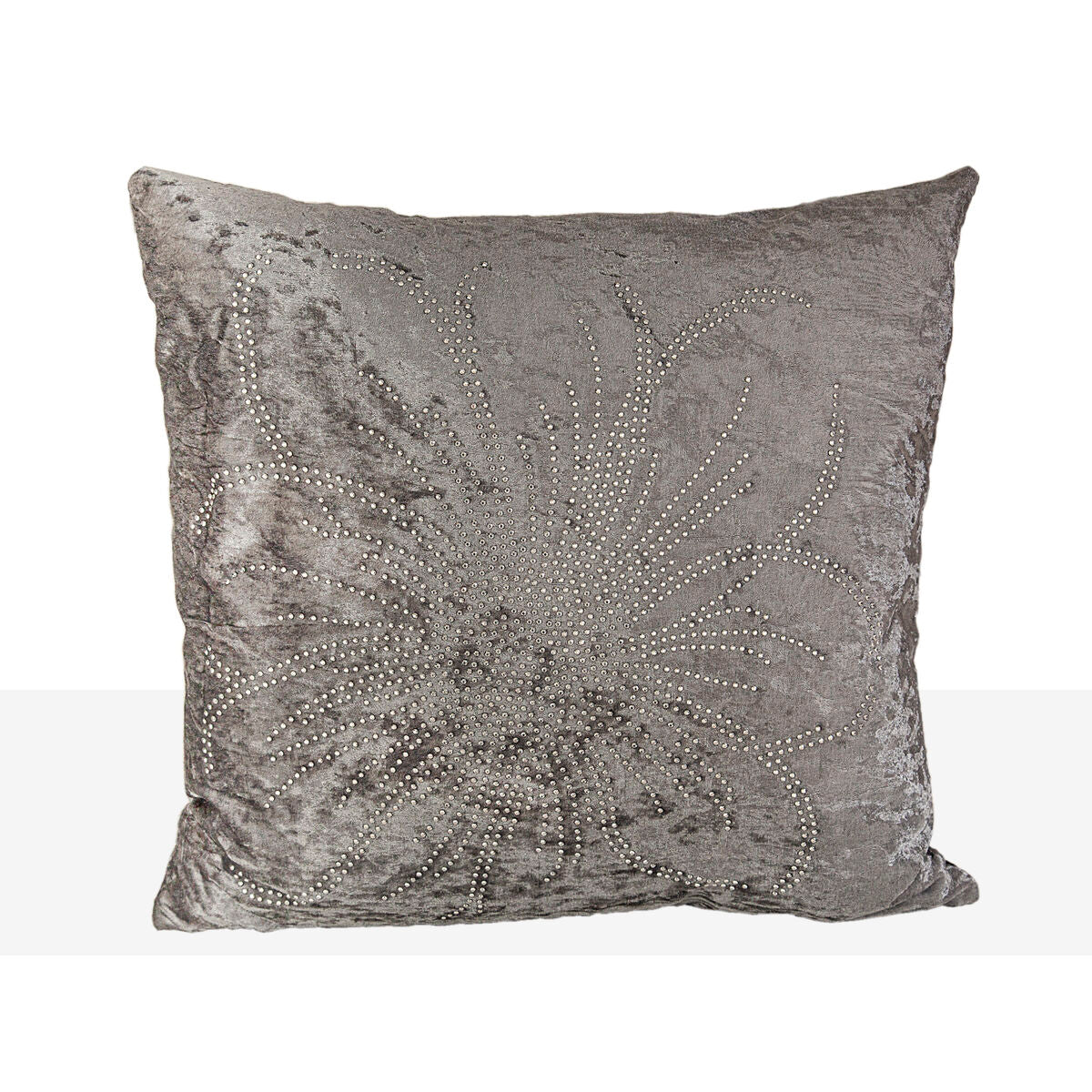 Cushion Romimex Silver 45 x 45 x 10 cm Romimex