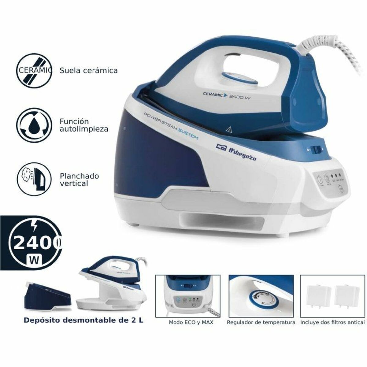 Steam Generating Iron Orbegozo VP 8600 2400 W Orbegozo